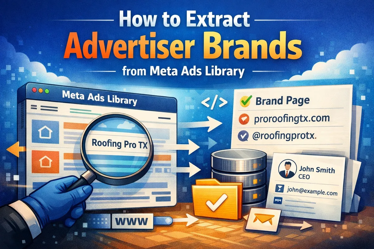 How to Extract Advertiser Brands from Meta Ads Library (2026 Guide)